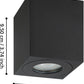 Deckenleuchte TORRECOLA schwarz 1x GU10 5 W 80x80 mm IP44