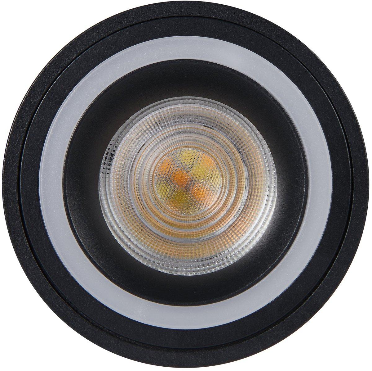 LED Aufbauleuchte CAROSSO-Z 1x GU10 4,9 W Ø80 mm schwarz