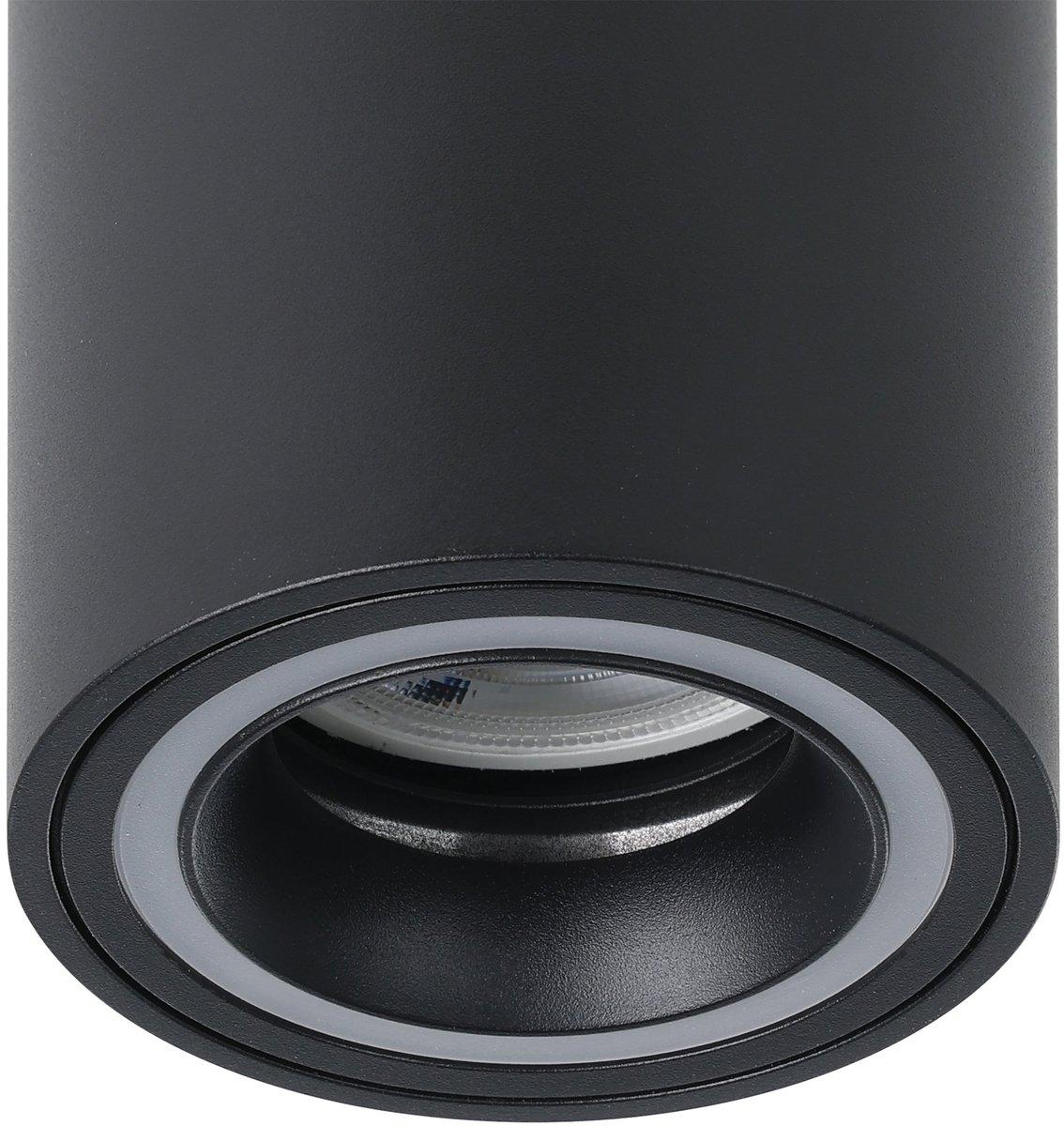 LED Aufbauleuchte CAROSSO-Z 1x GU10 4,9 W Ø80 mm schwarz