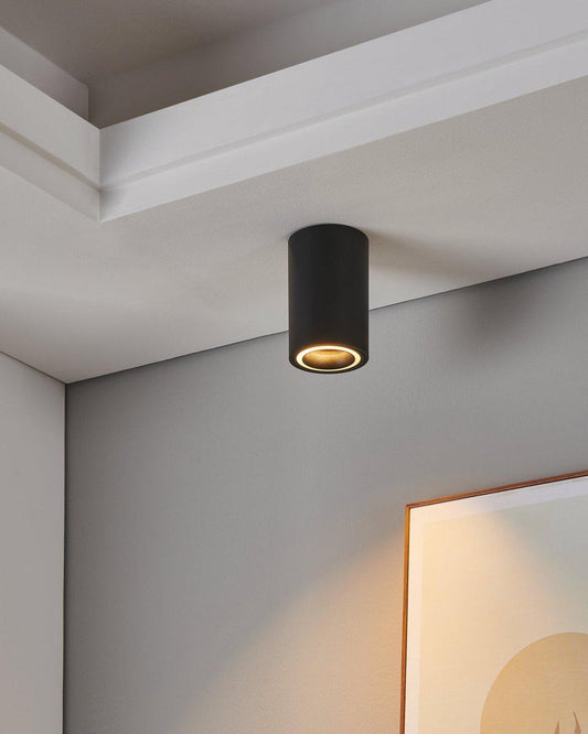 LED Aufbauleuchte CAROSSO-Z 1x GU10 4,9 W Ø80 mm schwarz