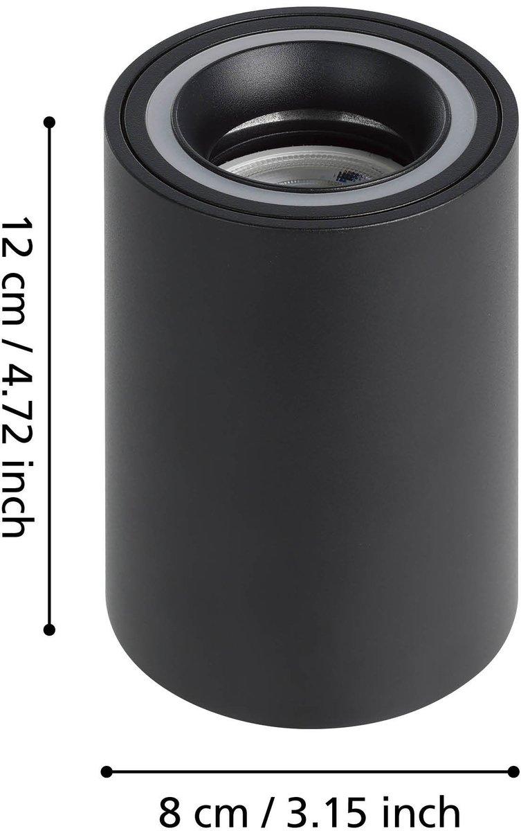 LED Aufbauleuchte CAROSSO-Z 1x GU10 4,9 W Ø80 mm schwarz