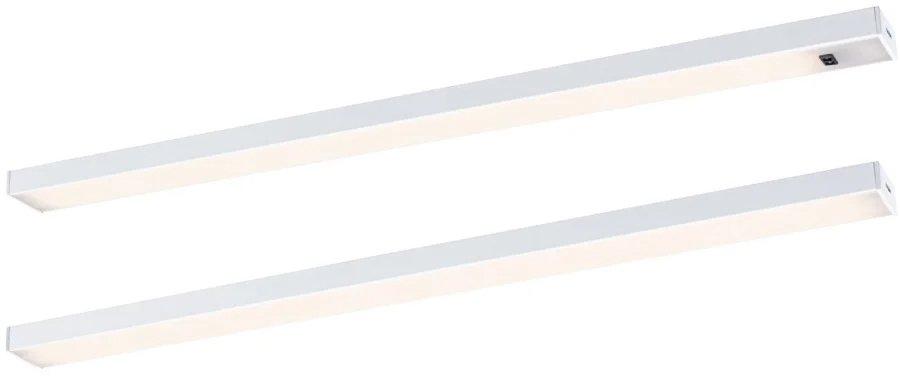 LED Unterschrankleuchte Inline 2er-Set 2x4W 350x26mm 2x350lm 24V Weiß matt