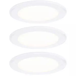 LED Möbeleinbauleuchten 3er-Set rund 65mm 3x2,5W 3x180lm 230/12V 3000K Weiß
