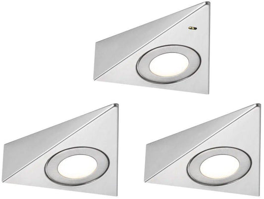 LED Unterschrankleuchte Trias Näherungsensor 3er-Set 3x2,7W 135x132mm 3x185lm