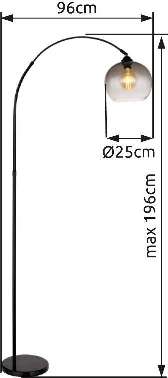 Stehleuchte NEWCASTLE 58227BS 60 W schwarz