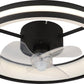 Deckenventilator mit Beleuchtung 30 W LED schwarz