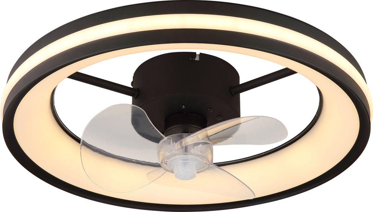 Deckenventilator mit Beleuchtung 30 W LED schwarz