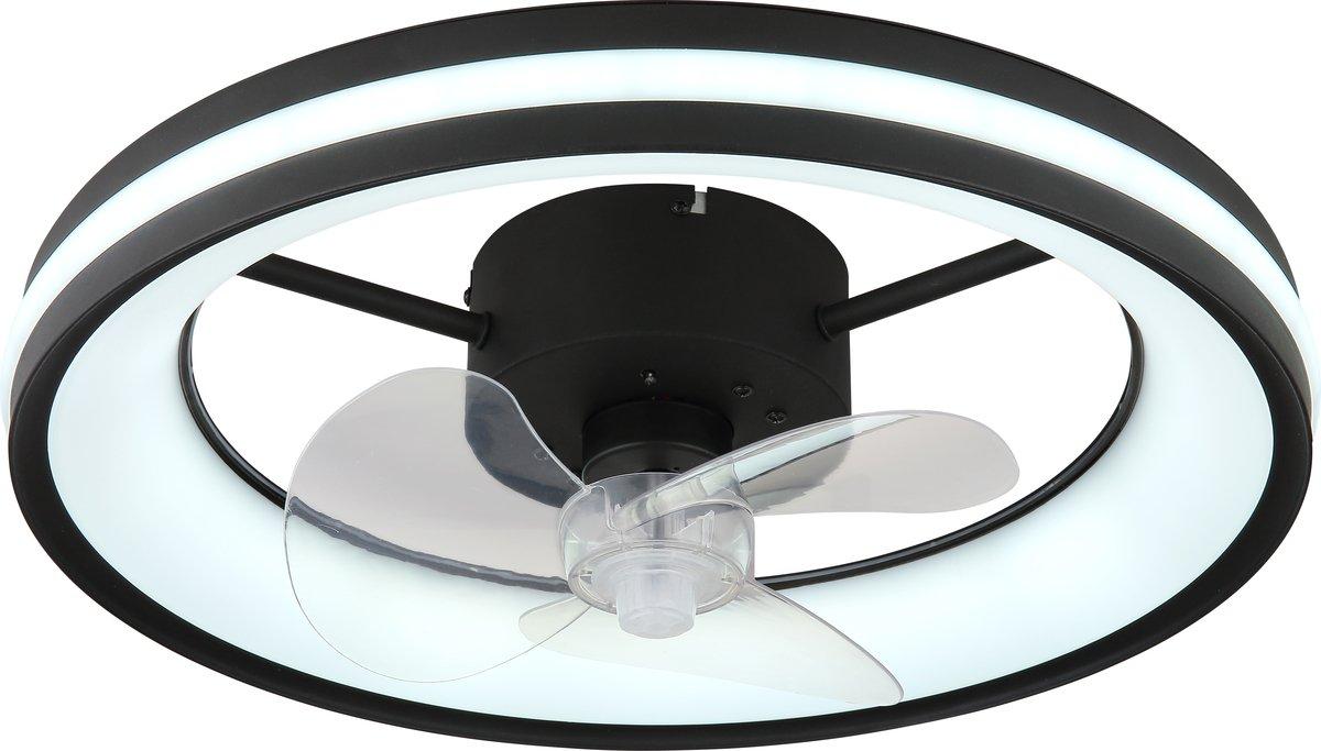 Deckenventilator mit Beleuchtung 30 W LED schwarz