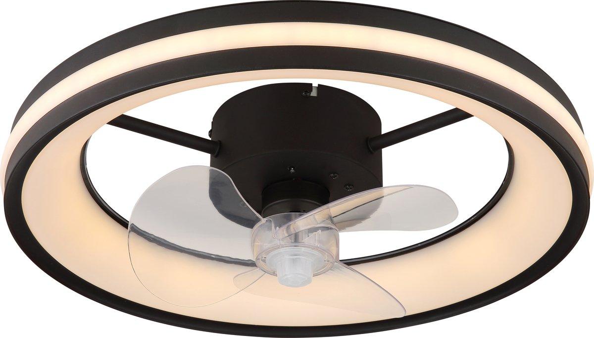 Deckenventilator mit Beleuchtung 30 W LED schwarz