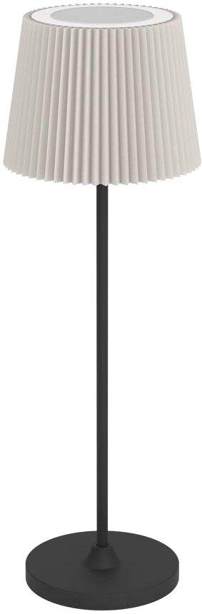 LEONERO Tischleuchte LED CCT H 370 Touch schwarz/Leinen