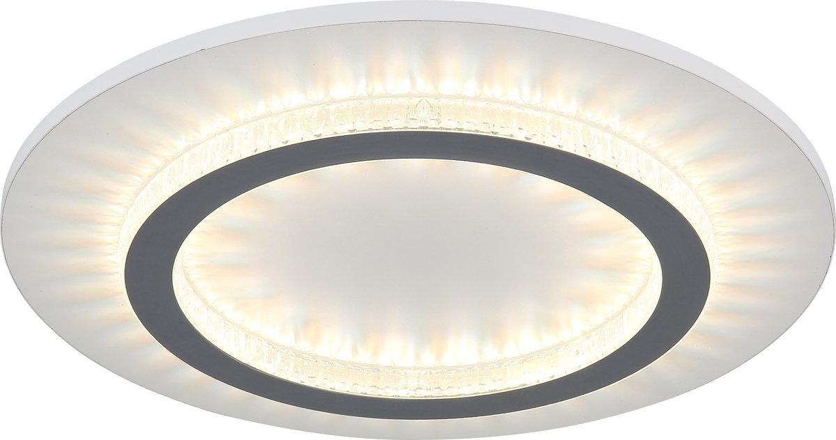 Deckenleuchte 24W LED CCT Dimmbar Jayden weiß Kristall