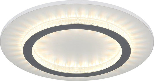 Deckenleuchte 24W LED CCT Dimmbar Jayden weiß Kristall