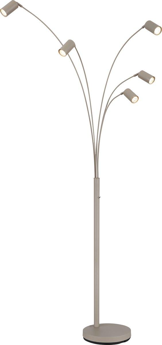 Stehleuchte 5xGU10 35W Wippschalter Robby Sandfarben