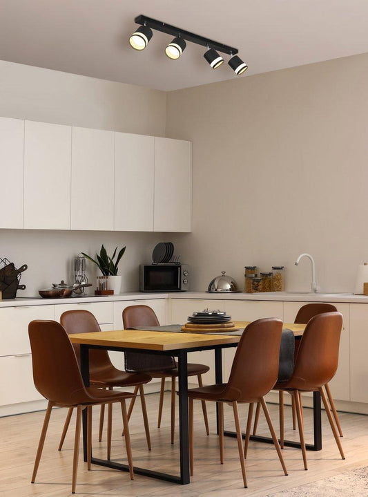 Deckenleuchte 4xGX53-LED 7W 3000K Lucero Opal schwarz