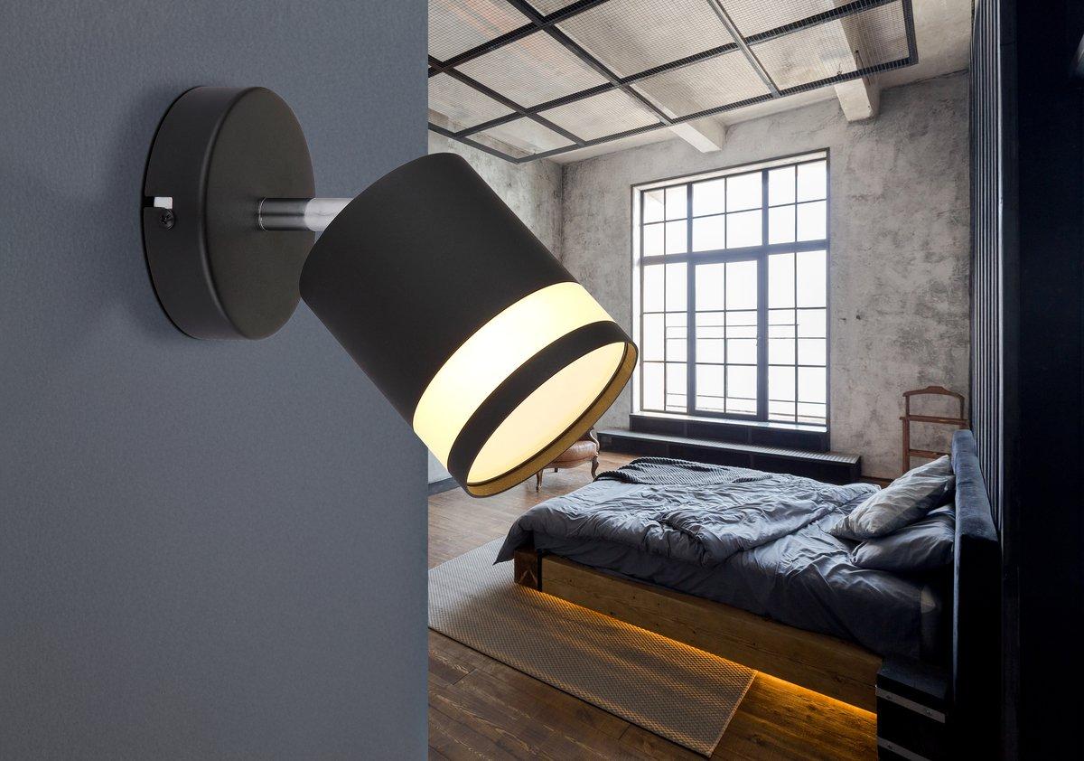 Wandleuchte 1xGX53-LED 7W 3000K Lucero Opal schwarz