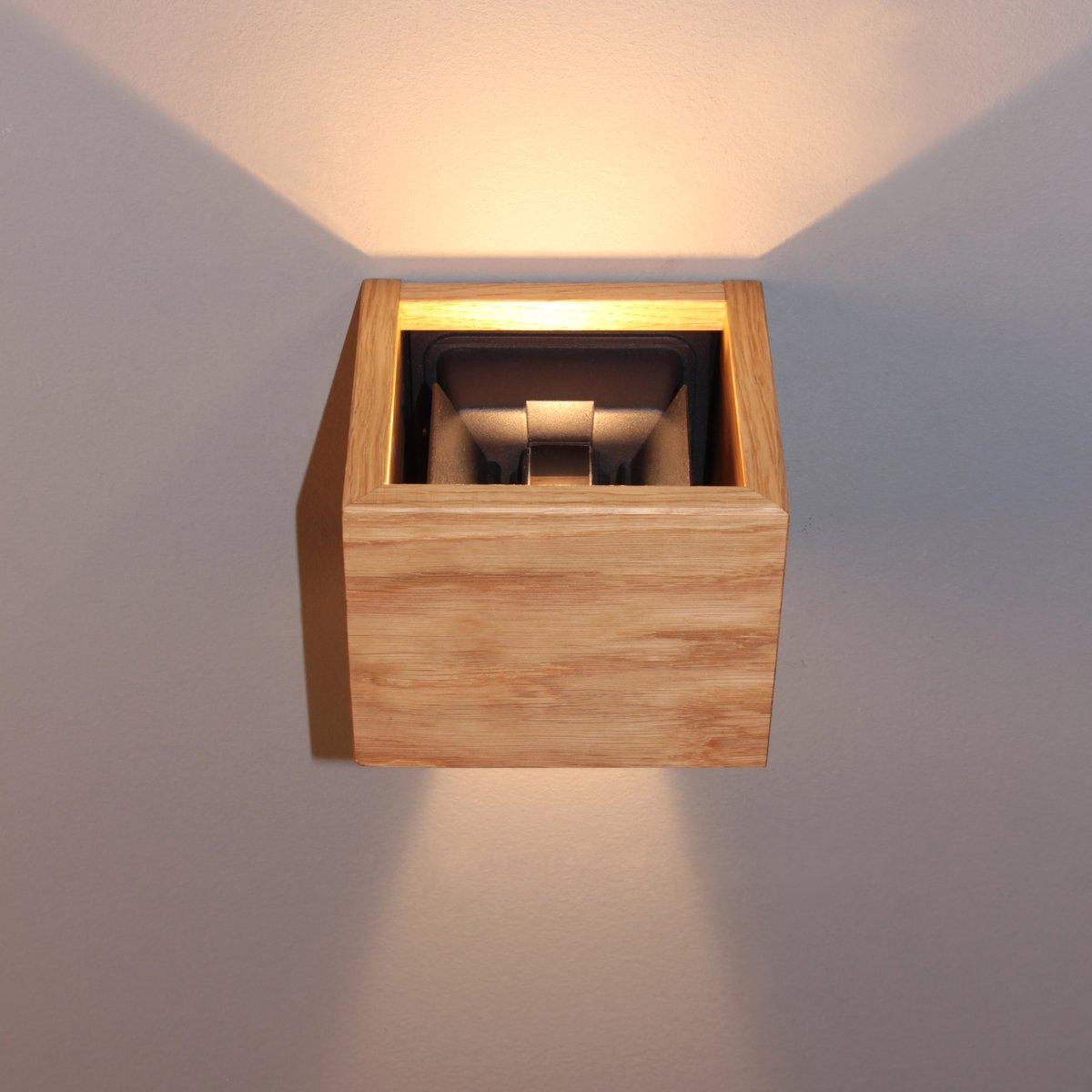 Wandleuchte 2x3W LED 2700K 620lm Shine-Wood Eiche