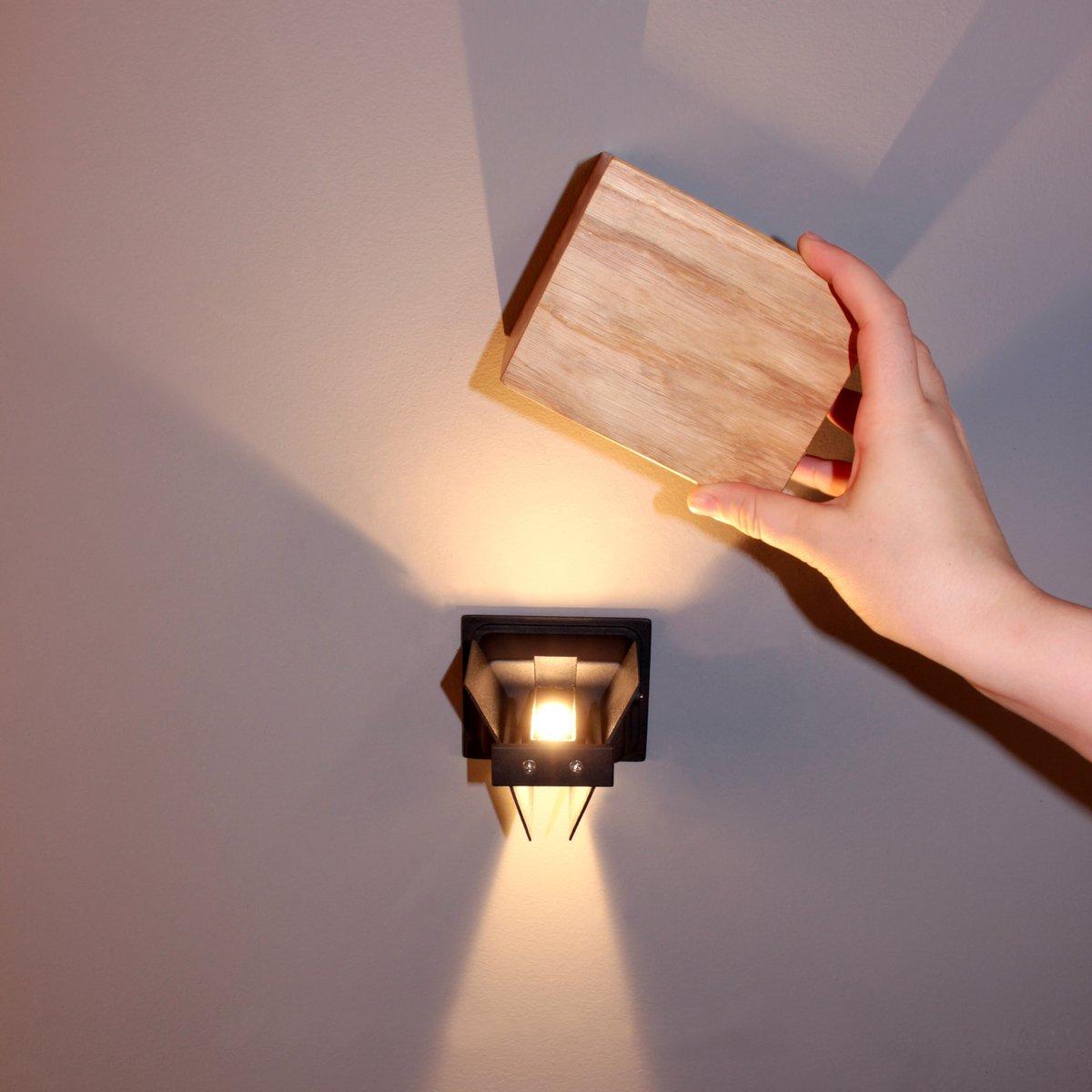 Wandleuchte 2x3W LED 2700K 620lm Shine-Wood Eiche