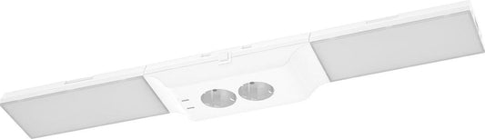 Lichtleiste 10W 3000K 2xUSB+Steckdosen Undercabinet weiß