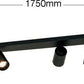 Strahler 10-493 8 8xGU10 13W Sean schwarz