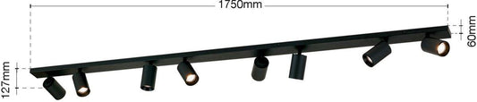 Strahler 10-493 8 8xGU10 13W Sean schwarz