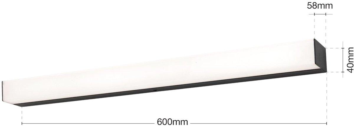 Spiegelleuchte LED 12W CCT L60 Horizon schwarz