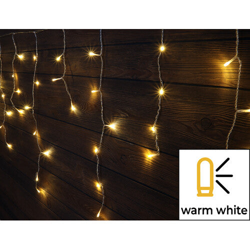 Tracon Warmweiße LED- Eiszapfen-Lichtervorhänge Basisausführung 125LED 250LED