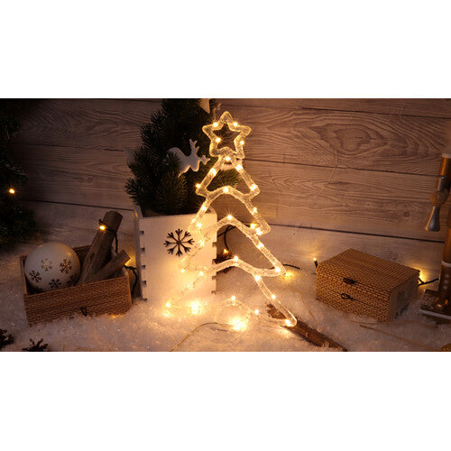 LED-Weihnachts- Fensterdeko Tannenbaum, Schneemann und Weihnachtsmann