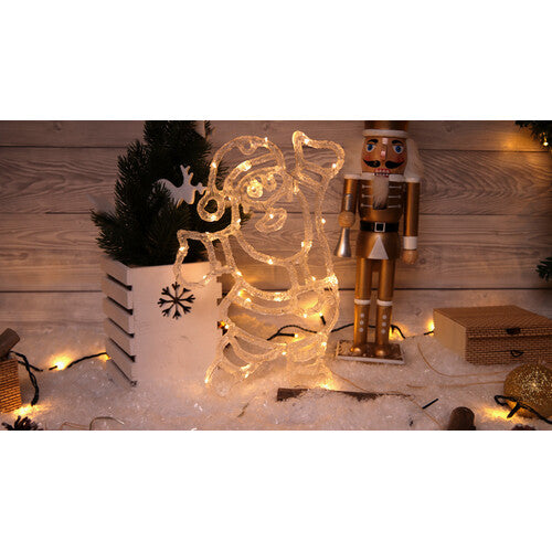 LED-Weihnachts- Fensterdeko Tannenbaum, Schneemann und Weihnachtsmann