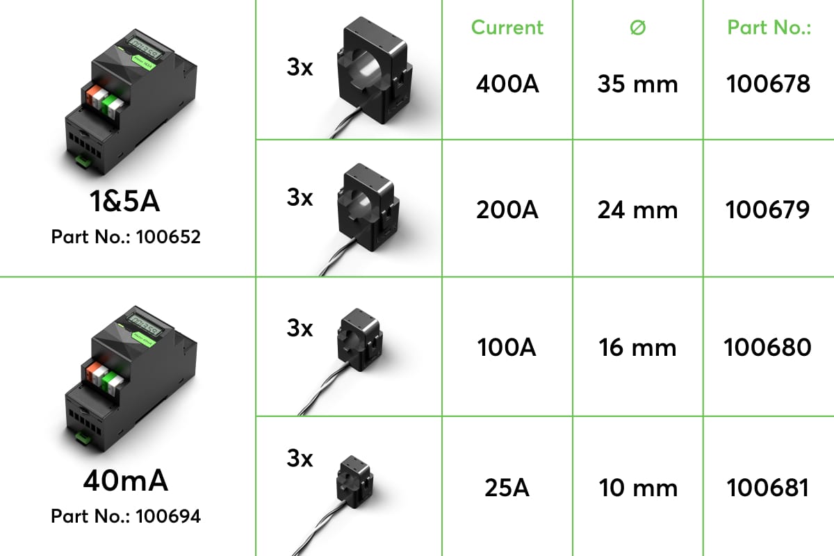 5A Stromwandler 200A 24mm (3 Stk.)