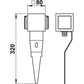 Steckdosenspieß 4415 Würfel 2-fach anthrazit mit 2,5 m Kabel