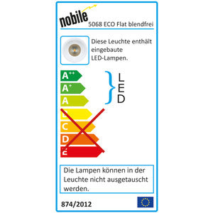 LED Einbaustrahler 5068 ECO Flat blendfrei 8W weiss-matt 930 38° 350mA