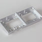 Intercom Montagerahmen 2fach silber
