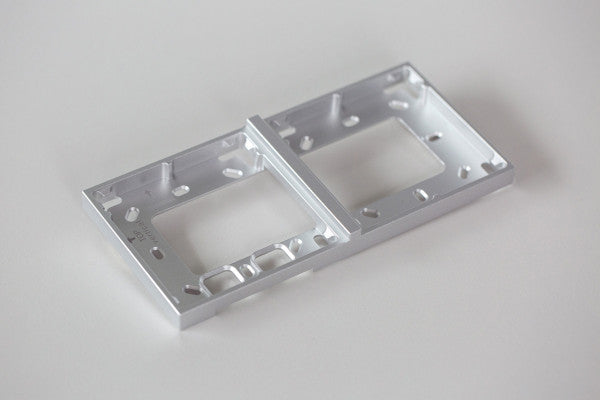 Intercom Montagerahmen 2fach silber