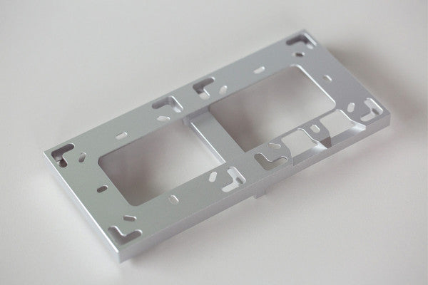 Intercom Montagerahmen 2fach silber