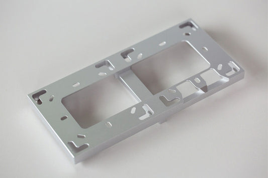 Intercom Montagerahmen 2fach silber