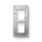 Intercom Montagerahmen 2fach silber