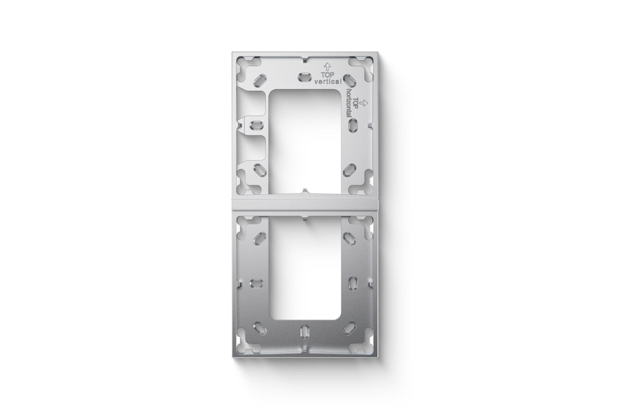 Intercom Montagerahmen 2fach silber