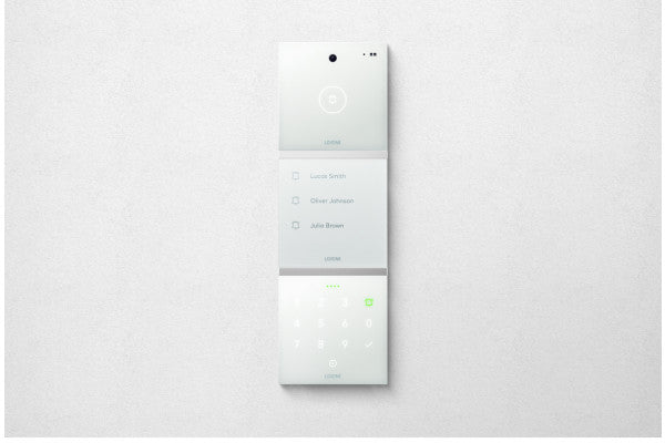 Intercom Montagerahmen 3fach silber
