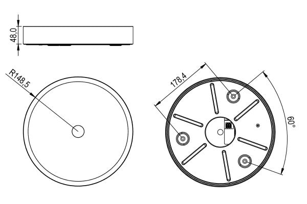 LED Ceiling Light RGBW Air Anthrazit