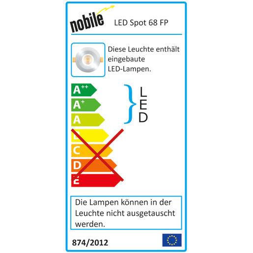 LED Spot 68 FP 6,6W weiß-matt 830 38° IP65 350mA