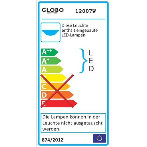 Deckenleuchte SERENA weiß Glas klar satiniert 1xLED 12W 980lm 3000K