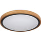 BRUNO Deckenleuchte schwarz Holz Acryl 3000-4500-6000K LED 12W CCT