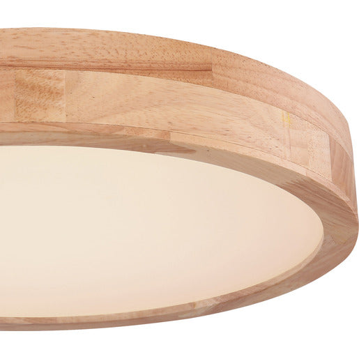 RAINER Deckenleuchte Holz dimmbar Fernbedienung LED 24W 1350lm CCT 3.000-6.000