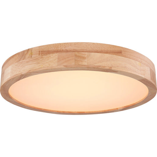 RAINER Deckenleuchte Holz dimmbar Fernbedienung LED 24W 1350lm CCT 3.000-6.000