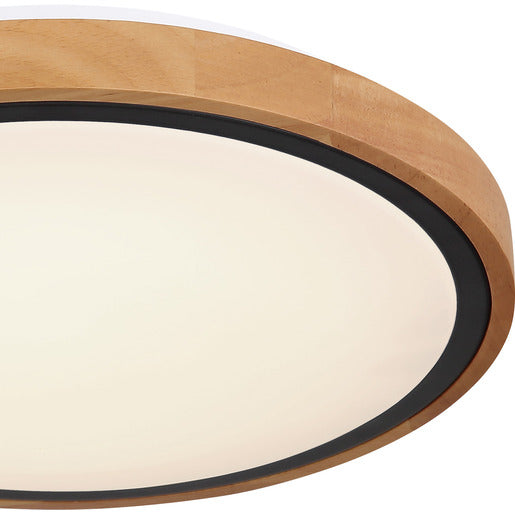 BRUNO Deckenleuchte schwarz Holz Acryl 3000-4500-6000K LED 12W CCT