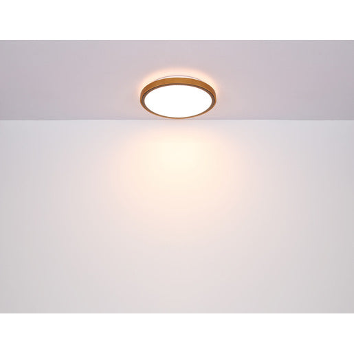 BRUNO Deckenleuchte schwarz Holz Acryl 3000-4500-6000K LED 12W CCT