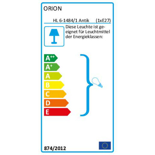 Pendelleuchte Marco 1 x 60 W E27 Antik