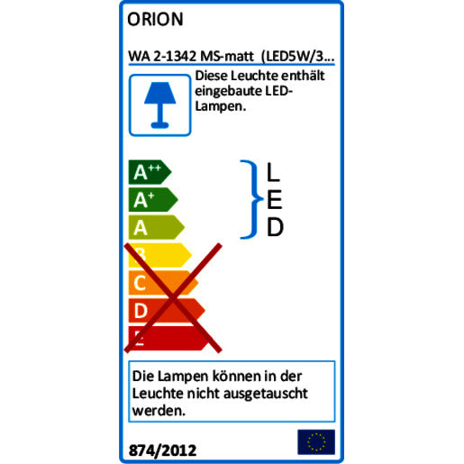 Wandleuchte Messing-matt LED 5W 300lm 3000K L:46cm mit Schalter