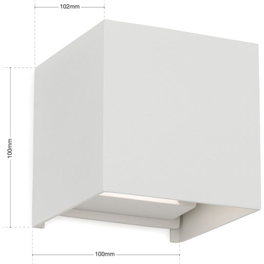 CUBE Außenleuchte 11-1192 weiß LED 2x3W 400lm 3000K IP54