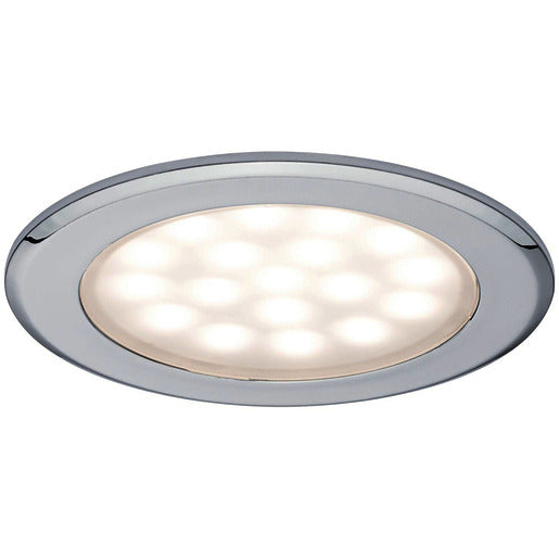 Möbel Einbauleuchte Set rund LED 2x2,5W 6VA 3000K Chrom/Alu